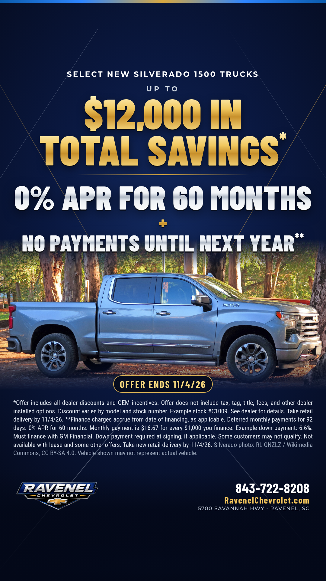 $12,000 Off Silverado